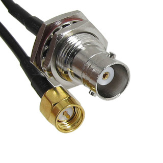 Wassalat Low Loss - 100  BNC Female To SMA RP-Male Cable