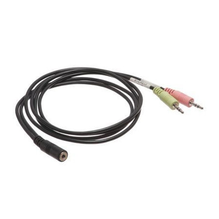 Headset/Mic Breakout Cable - 3.5mm TRRS Female to Dual 3.5mm TRS Stereo Male