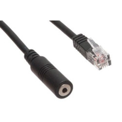 iPhone Telephone Adapter - 3.5mm TRRS Female to RJ9 Male - 6 IN