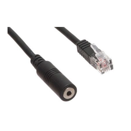 iPhone Telephone Adapter - 3.5mm TRRS Female to RJ9 Male - 6 IN
