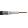 Flexible RG8 double shielded coaxial cable with black outdoor jacket