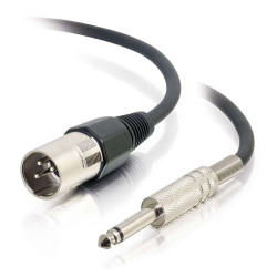 Pro-Audio XLR 3 Pin Male to 1/4 IN Mono Male Cable