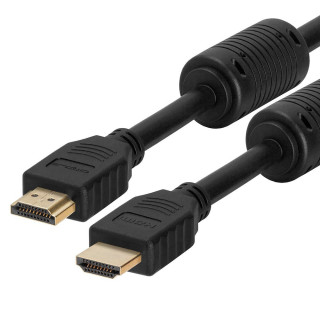 HDMI 2.0 Male to Male with ferrites, 4K, Black PVC nylon braided cable