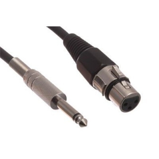 Pro-Audio XLR 3 Pin Female to 1/4 IN Mono Male Cable