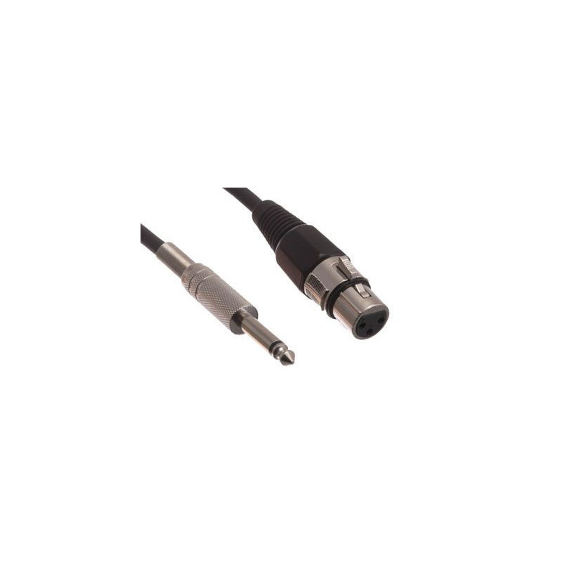 Pro-Audio XLR 3 Pin Female to 1/4 IN Mono Male Cable