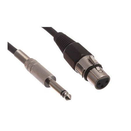 Pro-Audio XLR 3 Pin Female to 1/4 IN Mono Male Cable