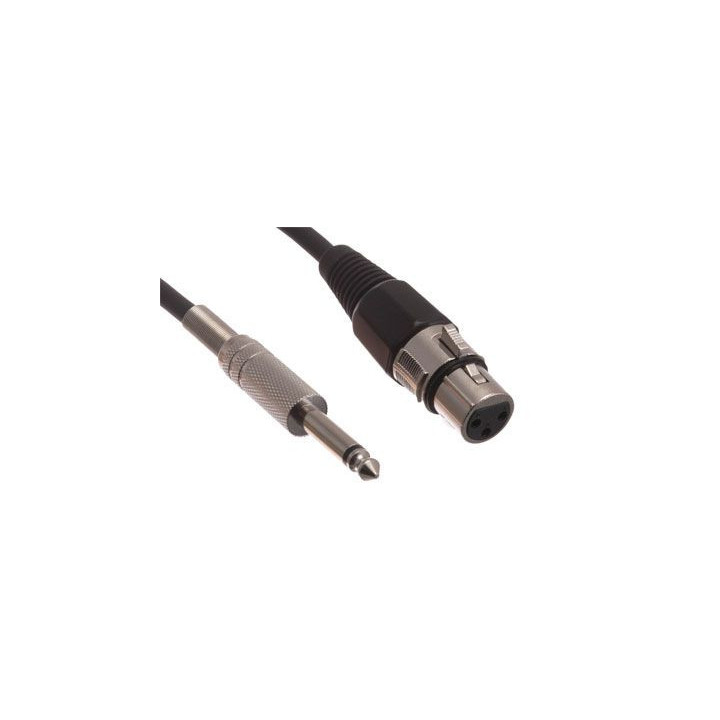 Pro-Audio XLR 3 Pin Female to 1/4 IN Mono Male Cable