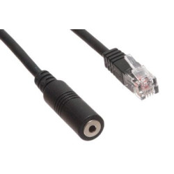 Telephone Adapter - 2.5mm TRRS Female to RJ9 Male - 1 FT