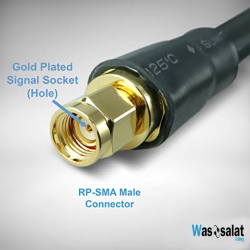 Wassalat Low Loss - 400  SMA RP-Male To BNC Female Cable