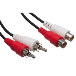 Dual RCA Male/Female Extension Cable
