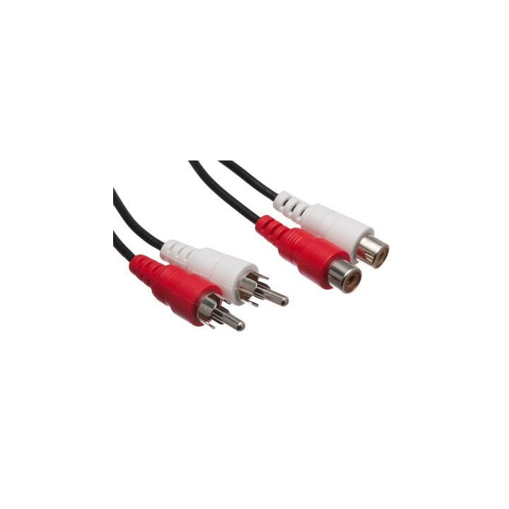 Dual RCA Male/Female Extension Cable