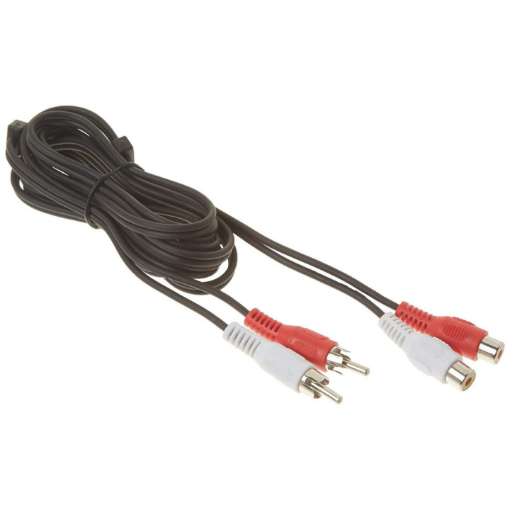 Dual RCA Male/Female Extension Cable