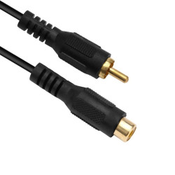 Single RCA Male/Female Extension Cable