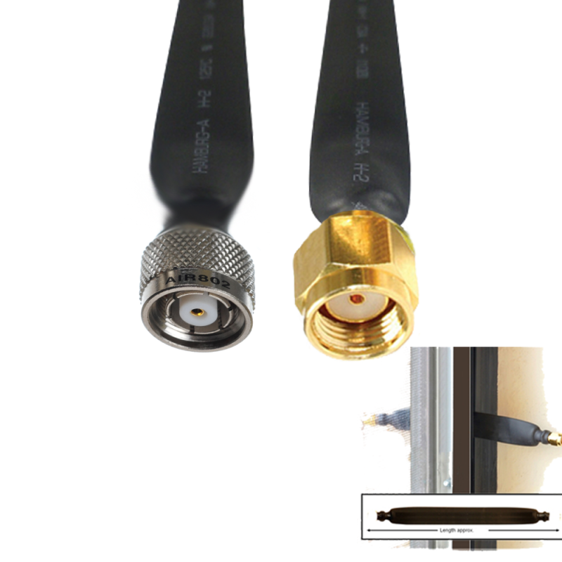 SMA RP-Male To TNC RP-Male Coaxial Flat Cable