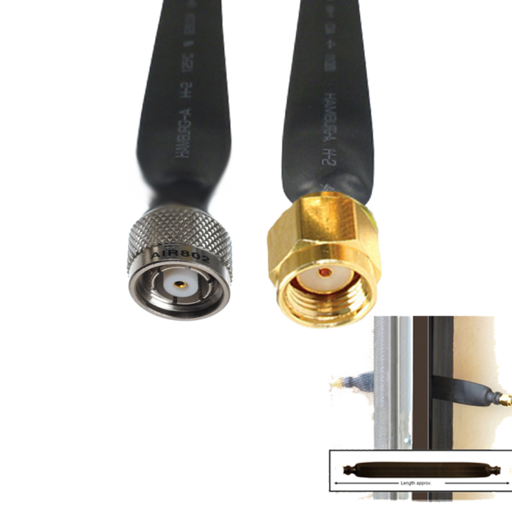 SMA RP-Male To TNC RP-Male Coaxial Flat Cable