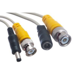 Security Camera Cable with Power - BNC Male/DC Male - BNC Male/DC Female
