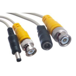 Security Camera Cable with Power - BNC Male/DC Male - BNC Male/DC Female