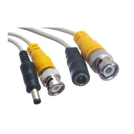 Security Camera Cable with Power - BNC Male/DC Male - BNC Male/DC Female