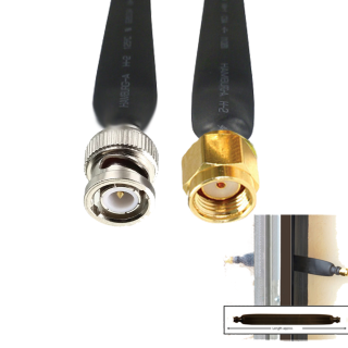 SMA RP-Male To BNC Male Coaxial Flat Cable