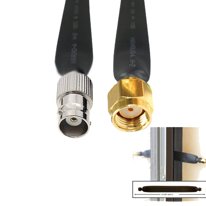 SMA RP-Male To BNC Female Coaxial Flat Cable