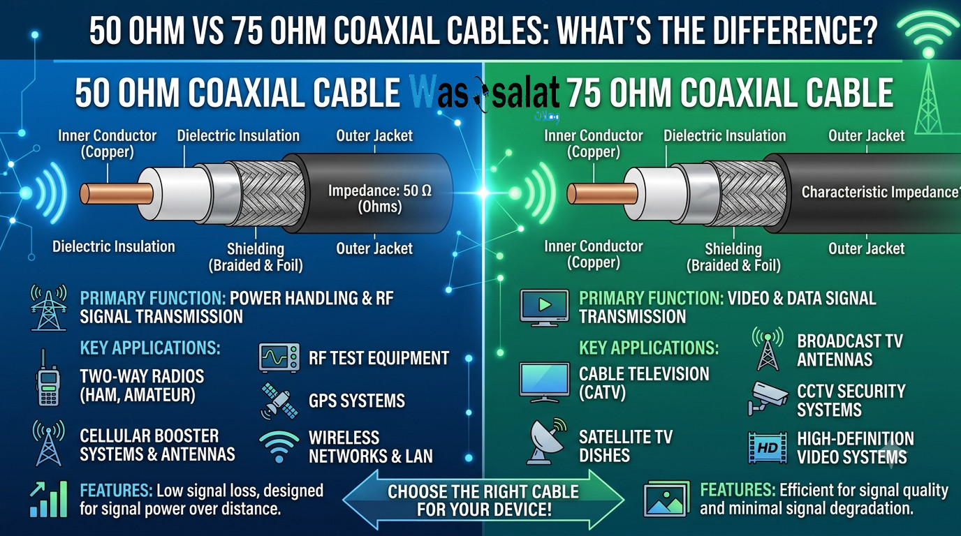 50 Ohm vs 75 Ohm Coaxial Cables: What's the Difference?