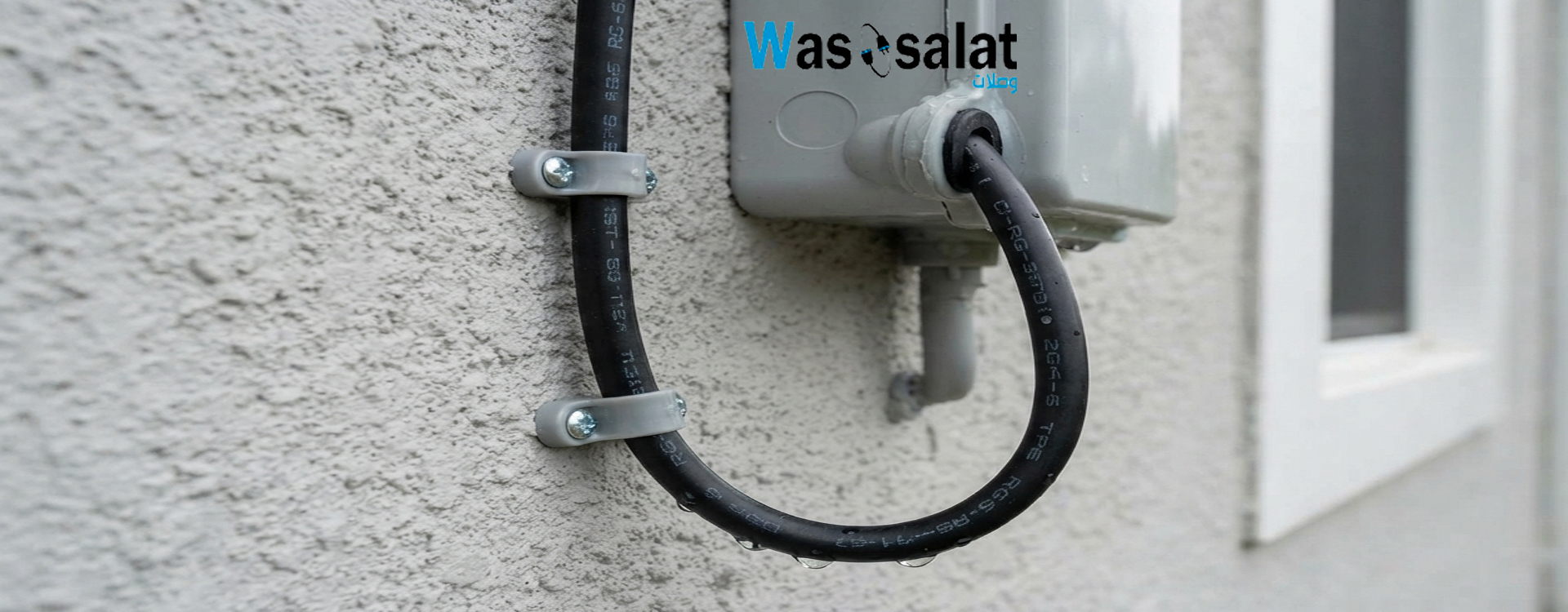 Coaxial cable drip loop diagram