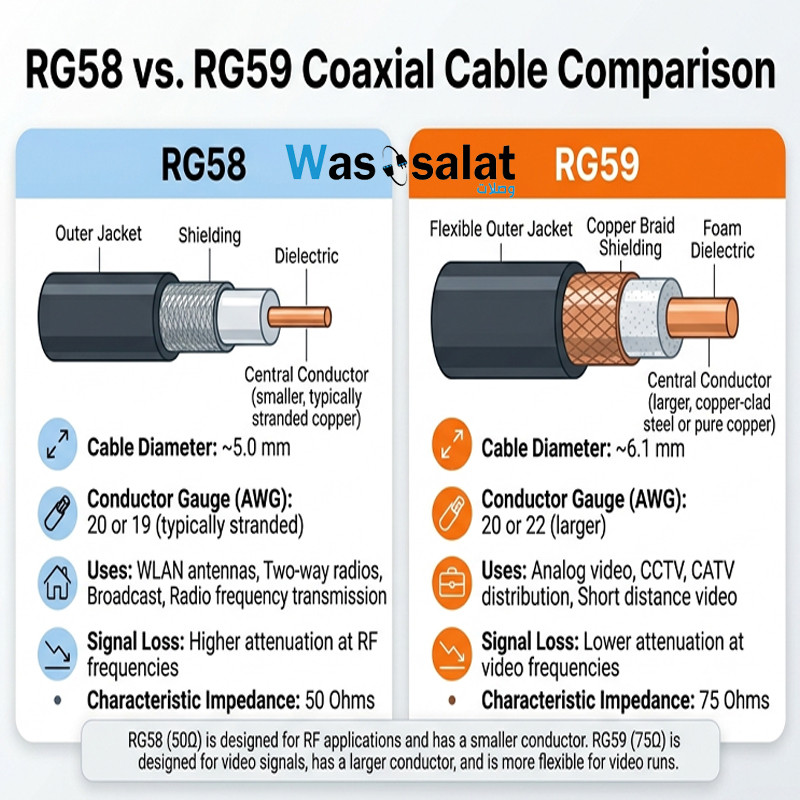 RG58 vs RG59 Coaxial Cables: What's the Difference?