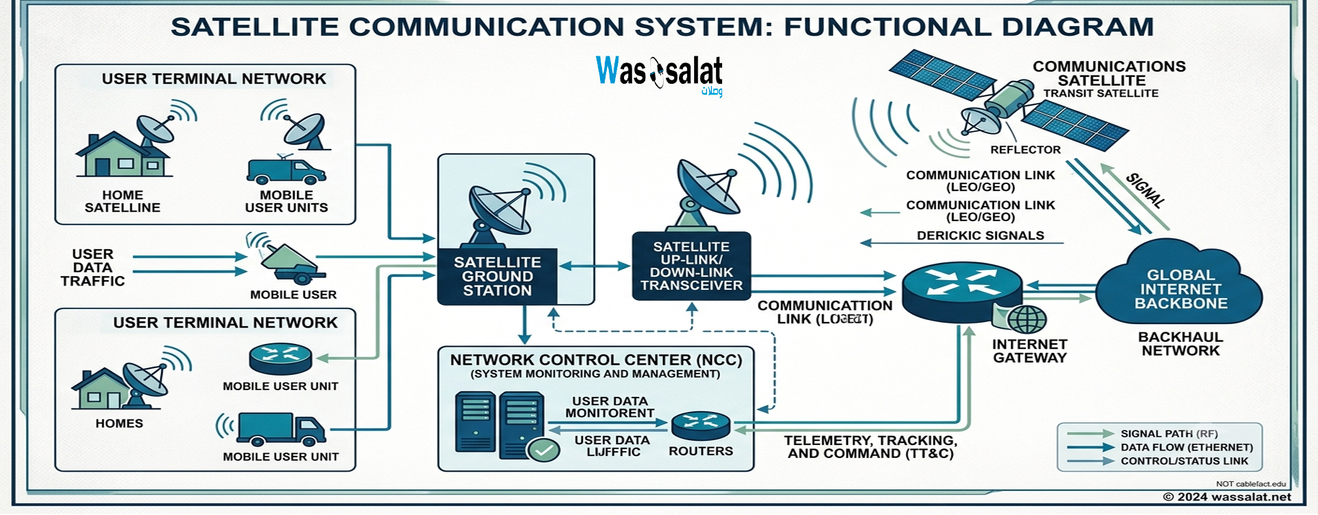 Satellite TV system diagram showing components
