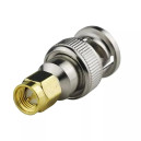 BNC Male Plug to SMA Male Plug RF Coaxial Adapter